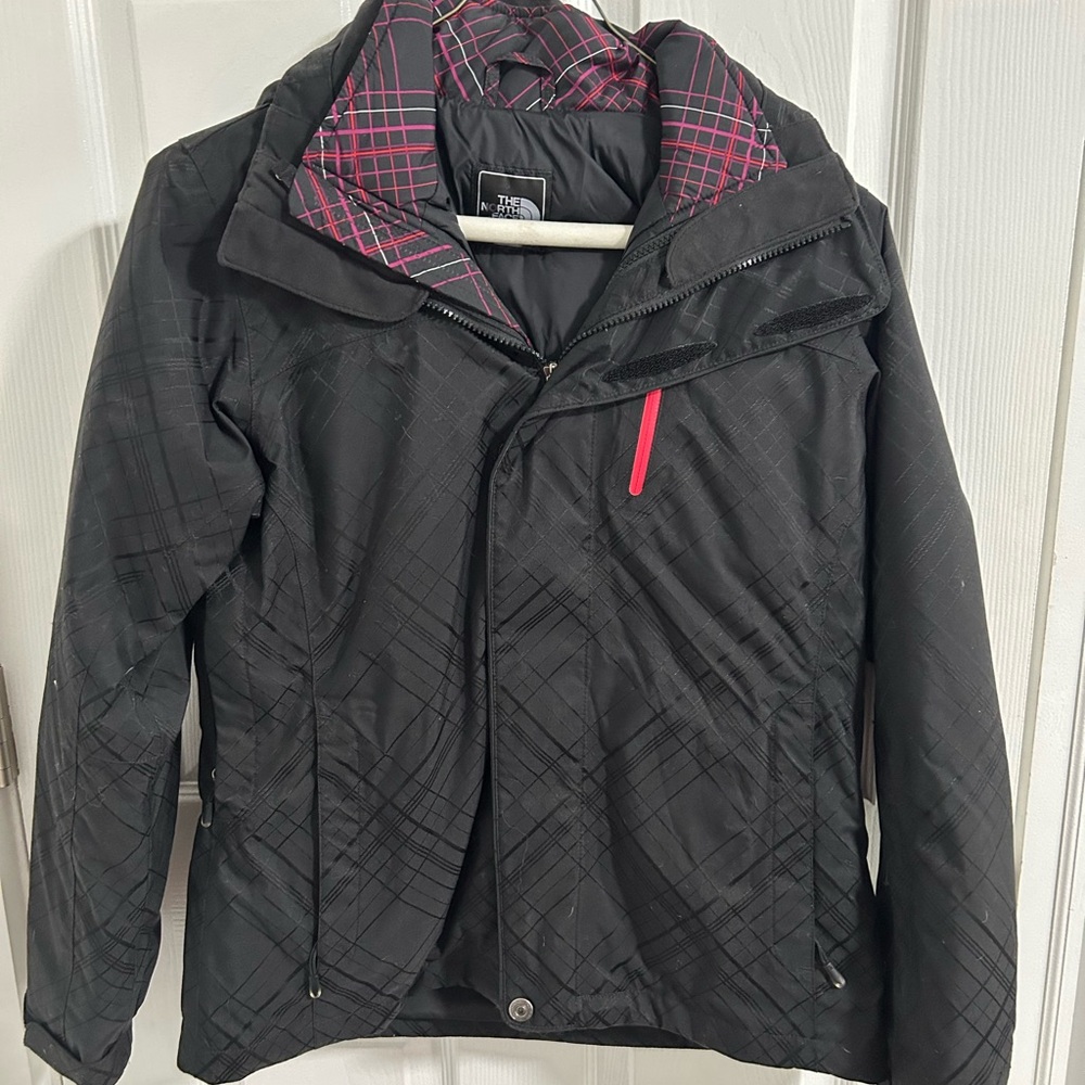 The North Face Black Jacket with Pink Highlights